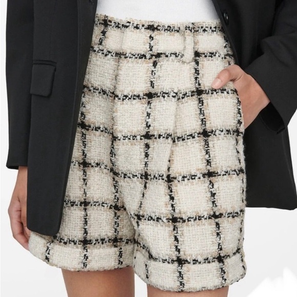 Anine Bing Pants - Anine Bing Becky Tweed Shorts